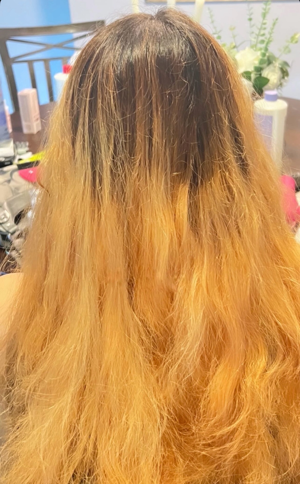 Hair Transformation before